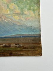 ANTIQUE AMERICAN IMPRESSIONIST PAINTING 1930’S MYSTERY ARTIST PLEIN AIR OLD