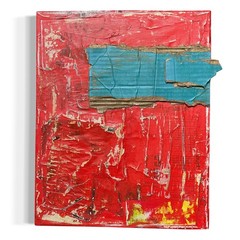 Original Mixed Media Modern Art Collage Painting on Canvas 11×14 „Passion“