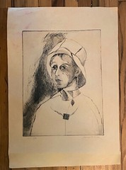 JANICE R SACHSE Signed Etching YOUNG BOY Engraving Print on Paper 5th State