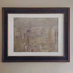 Colin Campbell Cooper – Lower Manhattan Gouache Watercolor Painting Provenance