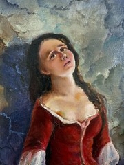 Painting Princess Tarakanova,18×24 inches, Home Decor, WALL ART DECOR, Home Gift