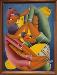 Framed Casimir (Haitian) Contemporary Painting FREE SHIP