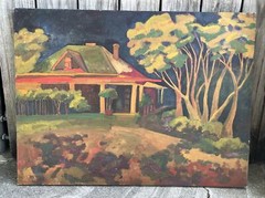 Bradley Walker Tomlin Landscape Oil On Canvas On Board 23 3/4 X 32 Painting