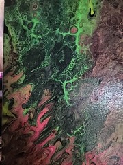 Expressionism Original Modern Abstract Acrylic Pour Painting Canvas 12×16