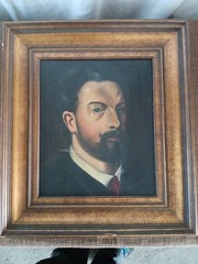 Painting Oil on Canvas – Gentleman with Beard Circa 1880 – Unknown Artist