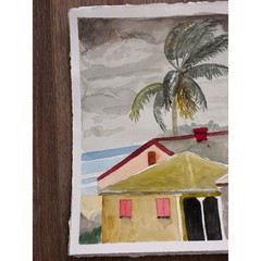 Hurricane in Bahamas Watercolor Painting Warren C Plauche