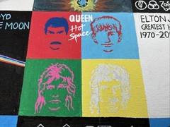 Hand Painted Classic Rock Album Cover Collage Canvas Rolling Stones Beatles