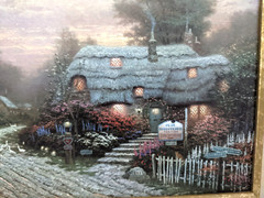 Thomas Kinkade „Olde Porterfield Tea Room“ Canvas Lithograph with COA