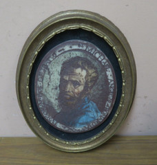 Vintage Artini Etched Engraving Original Frame Michelangelo Painting 5.5″x6.5″