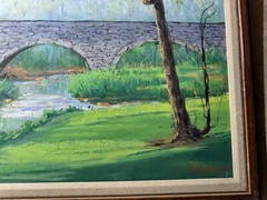 Richard D. Schultz (1915 – 2007) „Stone Bridge, Inwood West VA“ Oil Painting