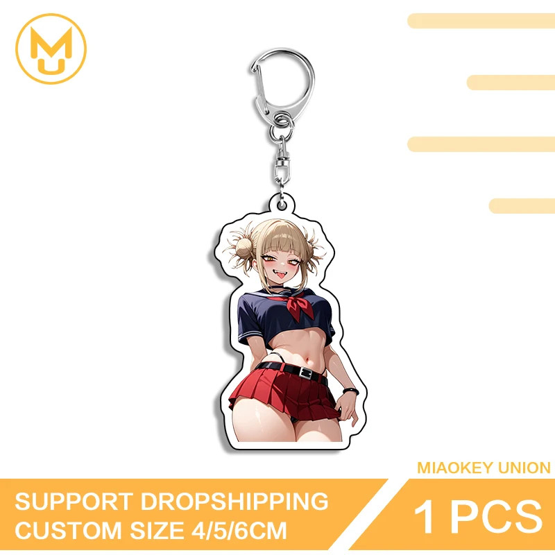 Toga Himiko Photo Keychain Guard Car Key Chains Fancy Friends Key Ring Gifts