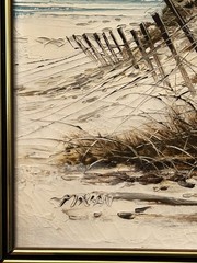 Alfred George Morgan (UK), VTG Impasto Style O/C Coastal Scene Signed