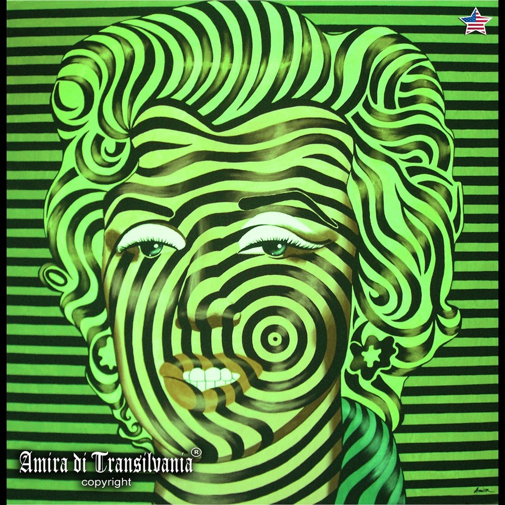 Marilyn Monroe Portrait Image Pictures Hollywood Painting Artist Optic Pop Art