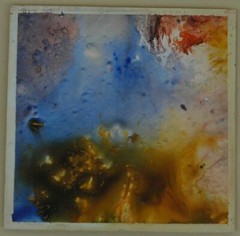 Mid Century Acrylic Abstract Painting Listed Yugoslavian Artist Ljubo Biro