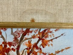 Texas Artist Vivian Love Original Framed Oil Painting Texas Fall Landscape 18×24