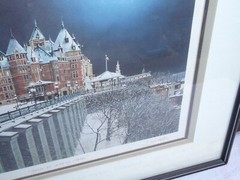 VINTAGE DENIS NOLET 1988 QUEBEC ET SA VIE DE CHATEAU CANADA 133/350 SIGNED FRAME