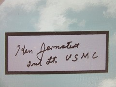 Raymond Waddey Painting USMC Grumman F3F-2 Biplane Signed Ken Jernstedt, 18″x24″
