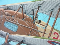 Raymond Waddey Painting WW1 SPAD XIII Smith IV, Arthur Raymond Brooks, 18″x24″