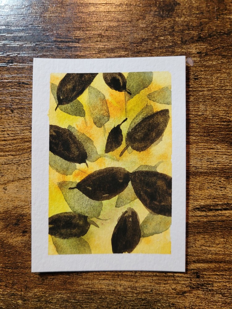 ACEO Original Artwork – Watercolor, Original Signed Art – Fall, Pumpkin