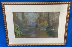 Fannie Eliza Duvall – California Artist – Paris 1918 – Antique Pastel – Signed