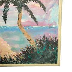 Original Hawaiian Tropical Seascape 36×48″ Hawaii Oil Painting Sunset