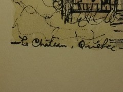 Quebec Canada Wall Art Watercolor Ink Pen Sketch Signed Original Buildings Vtg