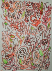 Tajin- Original Watercolor Painting With Acrylic Paint Marker Details