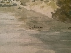 Large Original Watercolor By Artist Bylinsky. 22 X 30”.