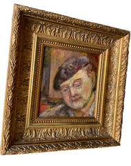 Attr. to KIKOINE (1892-1968) – School of Paris Oil – Selfportrait with Beret