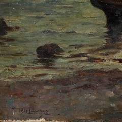 Alexander Lawson (act.1890-1903) – Late 19th Century Oil, Estuary at Dusk