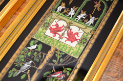 Pair of Late 19th Century Neoclassical Reverse Paintings on Glass Roman / Greek