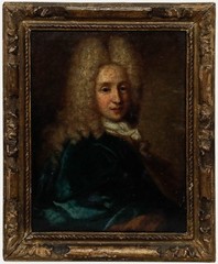 Circle of Hyacinthe Rigaud (1659-1743) – Framed Oil, Gentelman in the Teal Cape
