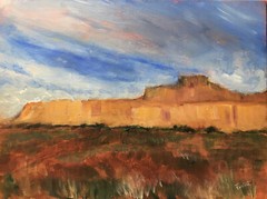 American Southwest Afternoon Light Original 9×12 Acrylic Landscape Painting