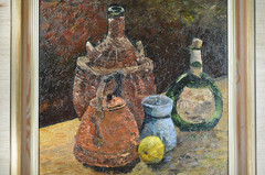„Still Life With Copper Kettle“ Richard Hobbs Original Oil Painting On Board