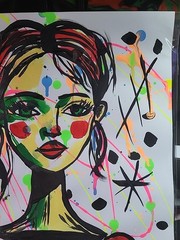 Original Art 12×16 Figurative Abstract Expressionist on Gallery Paper
