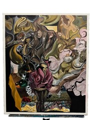 Abstract Surreal Mixed Media Painting Artwork, Metamorphosis, Unframed