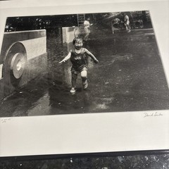 Signed By Artist David Snider 1991 Fine Art Print “Child In Water” Framed 18×14”