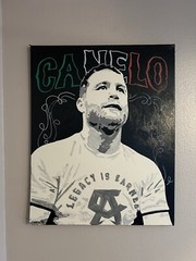 Canelo Alvarez 24×30 Inch Acrylic Hand Painted Artwork Mexico Boxing Legend
