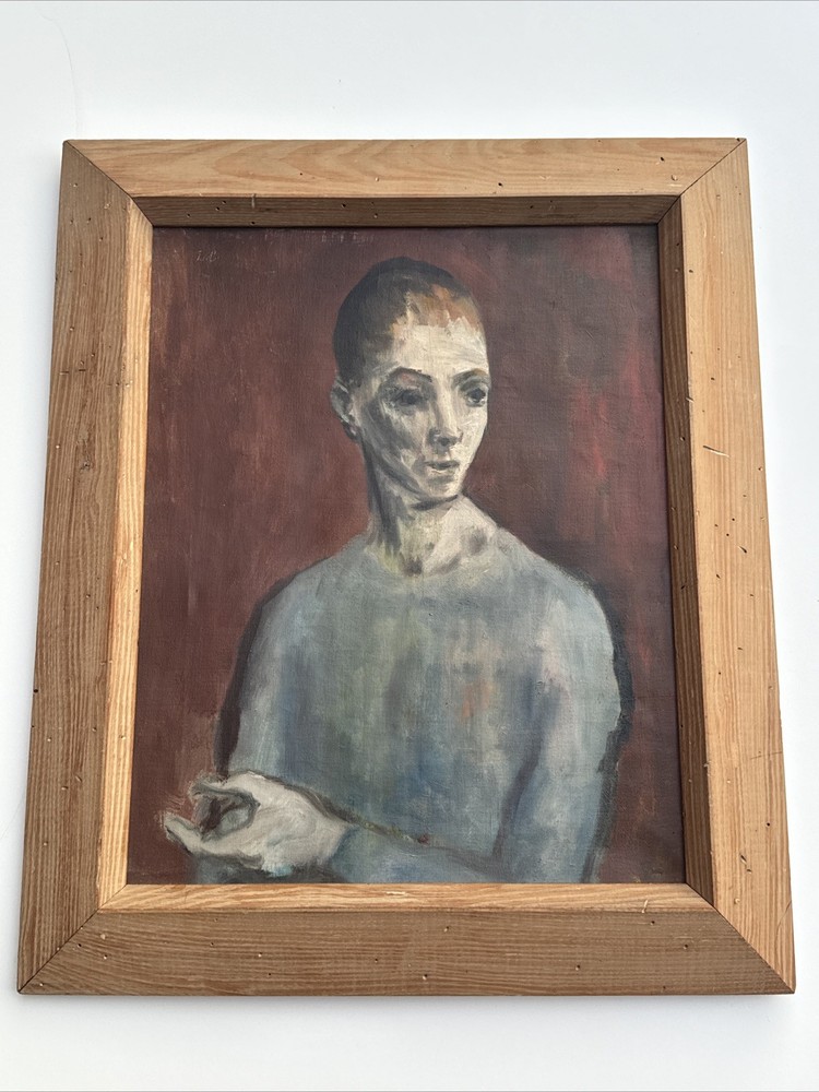 ANTIQUE PORTRAIT PAINTING WPA ARTIST LUCIUS CROWELL IMPRESSIONIST NEW YORK IL