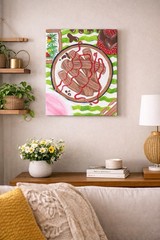 Original Food Acrylic Painting 11×14 Whimsical Pop Art Wall Art Signed