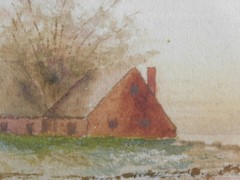 D.A.Fisher Listed Artist Antique Original Portland-Maine Landscape