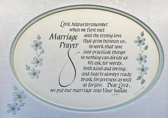 MARRIAGE PRAYER CALLIGRAPHY FRAMED WATERCOLOR ART RUTH JOY 1989 ORIGINAL MONTANA