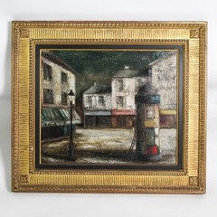 Raymond ‚Jean‘ Bizet Oil Painting „To Mr. & Mrs Brown“ 1966 Framed/Matted Signed