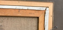 Oil Canvas Painting Trompe L’oeil Still Life Ralph Anderson California 1972