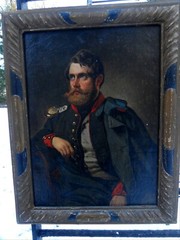 JOHANN GRUND (1808-1887) – Oil Portrait of Austrian or Prussian Officer – 1860