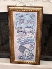 Vintage Winterle Olson Painting On Board Ornate Gold Frame 23×11 Rectangular