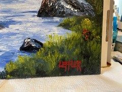 16 x 20 Original Oil Painting Produced with Knife….“Castle Mountain“
