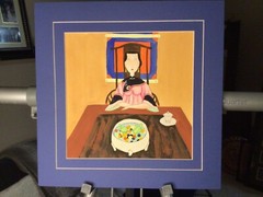 Original Wu Chi Yong Water Color Gouache Modernist Expressionism – Vintage Lady