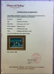 Vladimir Razoumov listed Russian Russia artist oil titled “Hiver Au Village”