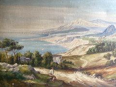 Bruno Krauel 1907 Oil Painting Boy An Southern Coast Mediterranean Berge Beach